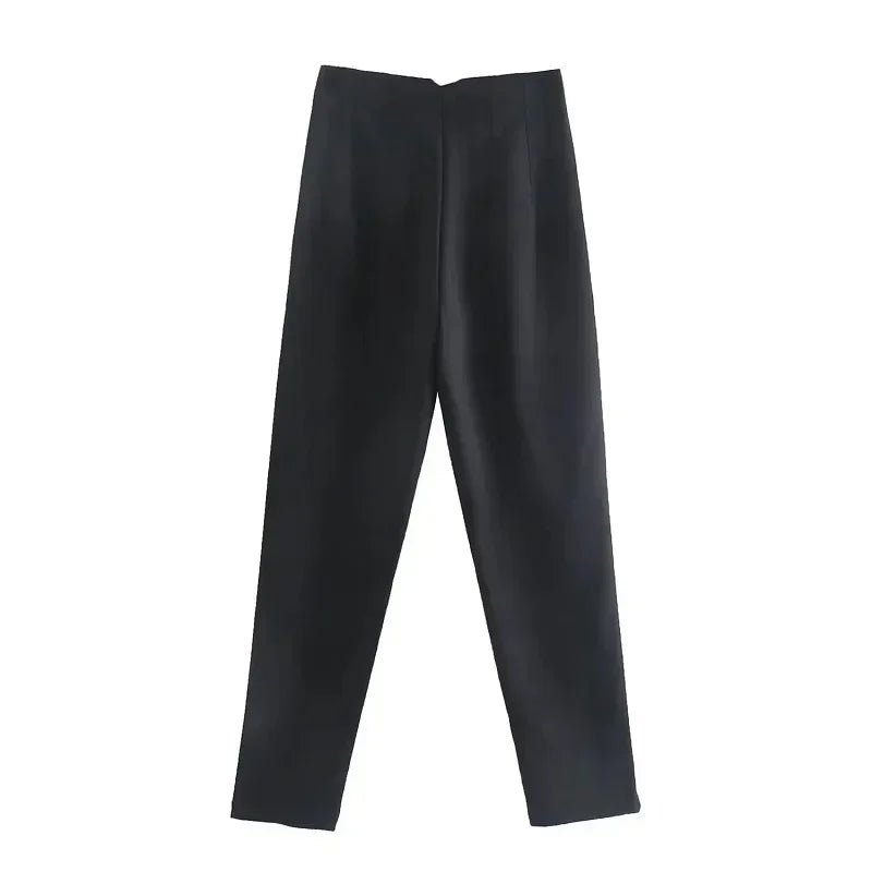 2025 Women's Summer Pants Pencil High Waist Pants for Women White Black Cropped Trousers Womens Streetwear Office Pants