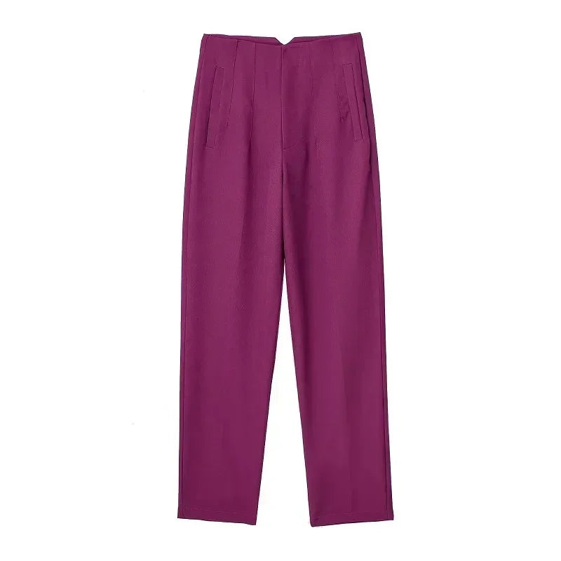 2025 Women's Summer Pants Pencil High Waist Pants for Women White Black Cropped Trousers Womens Streetwear Office Pants