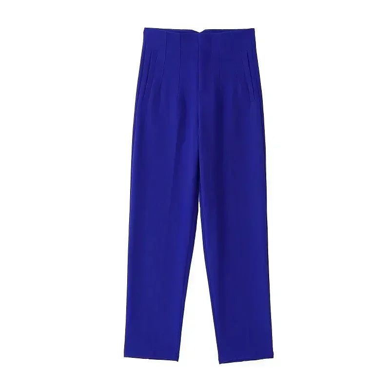 2025 Women's Summer Pants Pencil High Waist Pants for Women White Black Cropped Trousers Womens Streetwear Office Pants