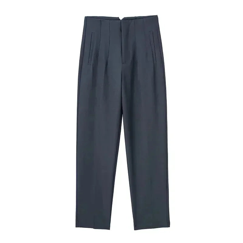 2025 Women's Summer Pants Pencil High Waist Pants for Women White Black Cropped Trousers Womens Streetwear Office Pants