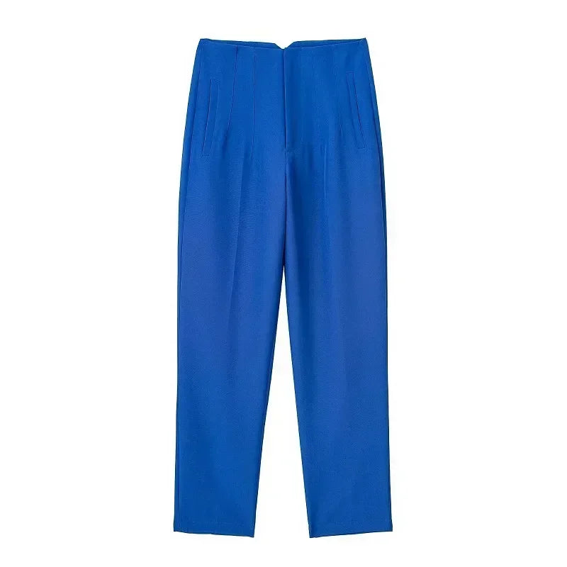 2025 Women's Summer Pants Pencil High Waist Pants for Women White Black Cropped Trousers Womens Streetwear Office Pants