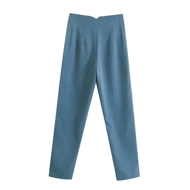 2025 Women's Summer Pants Pencil High Waist Pants for Women White Black Cropped Trousers Womens Streetwear Office Pants