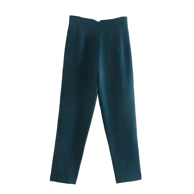 2025 Women's Summer Pants Pencil High Waist Pants for Women White Black Cropped Trousers Womens Streetwear Office Pants